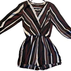 Be Cool Los Angeles Stripe Casual Romper